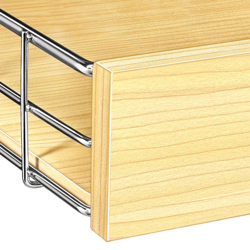 Système d'organisateur d'armoire coulissant en bois et chrome pour armoires de cuisine LYNK PROFESSIONAL SELECT, l 20 po