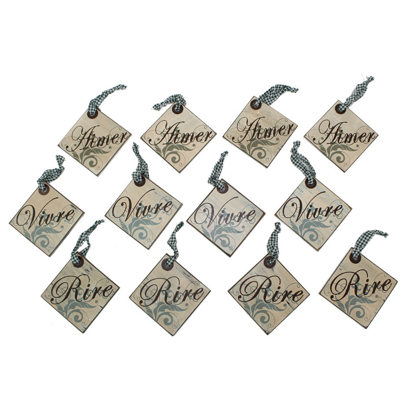 Ensemble de plaques décoratives suspendues français rustique Gallager