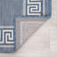 Tapis d'intérieur / extérieur bleu tissé à plat Drusilla-2131482007