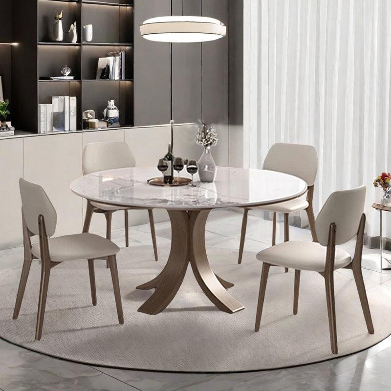 Ensemble de table de salle à manger simple et moderne de luxe moderne, H 29,5 po x L 47,2 po x l 47,2 po