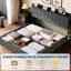 Très grand cadre de lit avec rangement relevable, lit tapissier en velours avec tête de lit-117328039-117328035