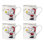 Snoopy Christmas Mugs, Set Of 4