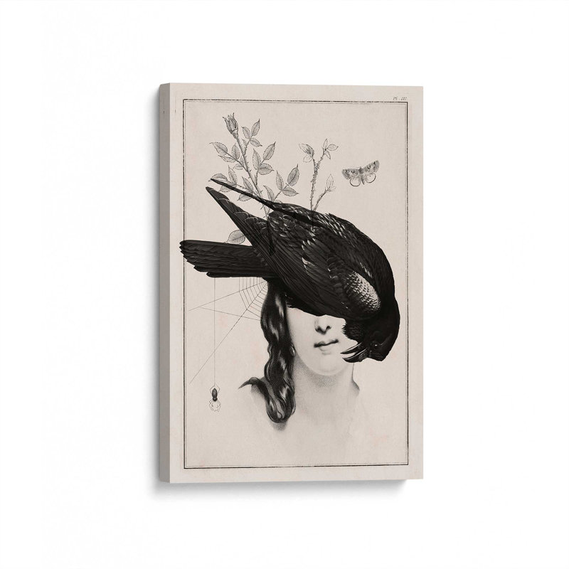 «The Raven's Daughter II» par Victoria Barnes, reproduction d'art sur toile, H 16 po x l 12 po, Toile tendue