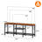TV Stand For Up To 55 Inch Tvs, Entertainment Center With Open Shelves, Soundbar Shelf, Rustic Brown