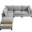 Canapé modulaire 90 po avec structure mobile et solide, gris - prise de charge élégante et durable, addition-560656716
