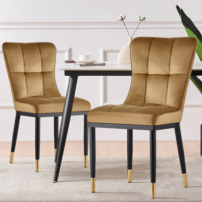 Guitierrez Velvet Upholstered Parsons Chair