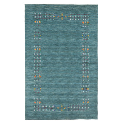 Kashkuli Gabbeh Turquoise Rug 4'11" x 7'11"