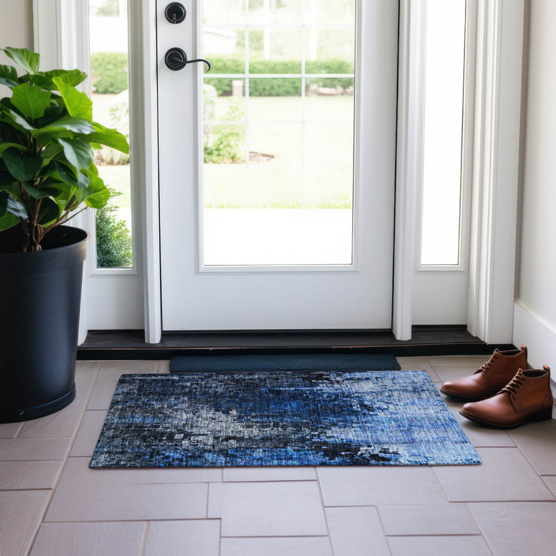 Jurnee Abstract Indoor / Outdoor Rug, Rectangle 1'8" x 2'6"