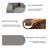 3 - Piece Upholstered Light Gray Corduroy Modular Sofa Sectional with Pillow Back and Removable Ottoman-87307127-87307144