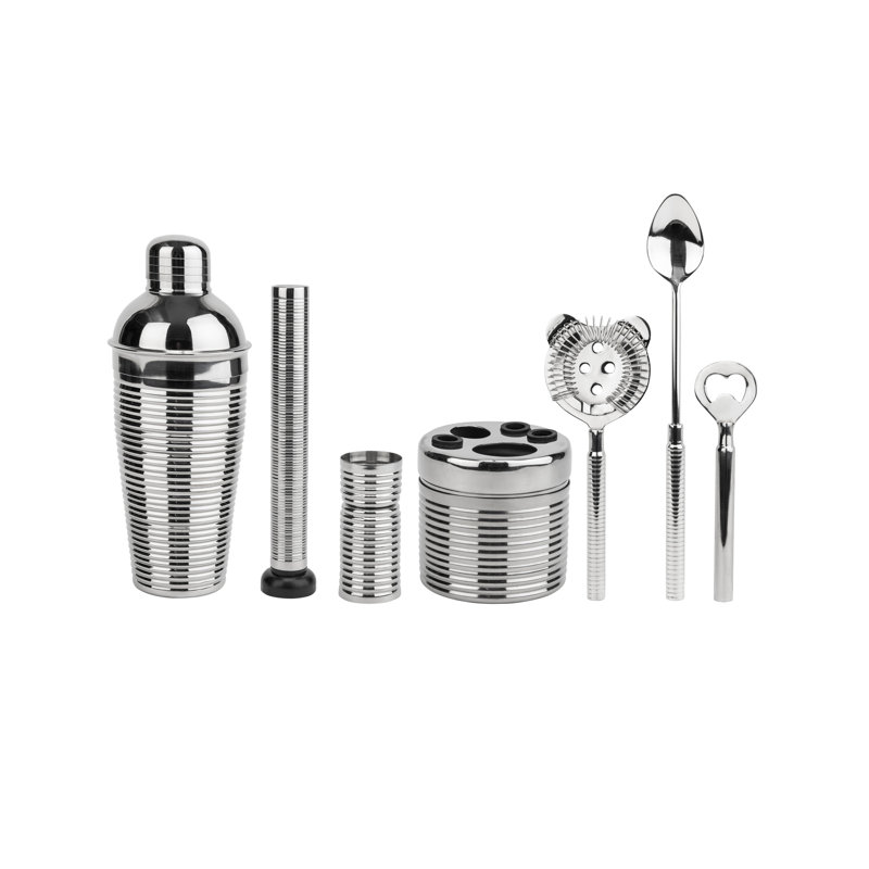 Ensemble de bar 7 pièces French Home, Acier Inoxydable