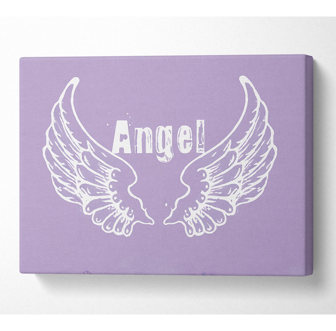 Angel Wings 2 Lilac - Leinwanddrucke auf Wrapped Canvas