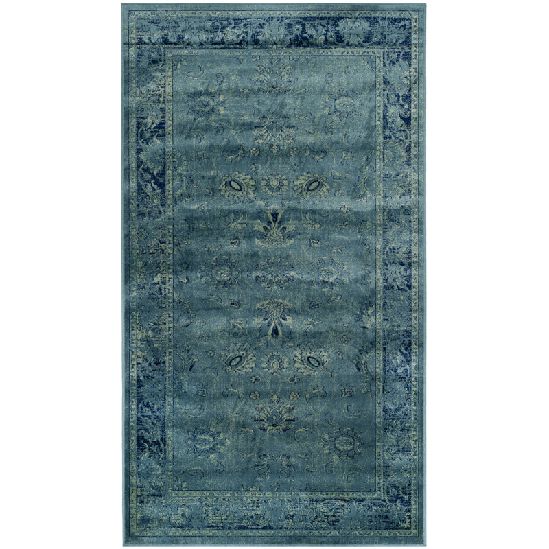 Drumcrow Oriental Viscose Area Rug, Rectangle 99 x 170cm