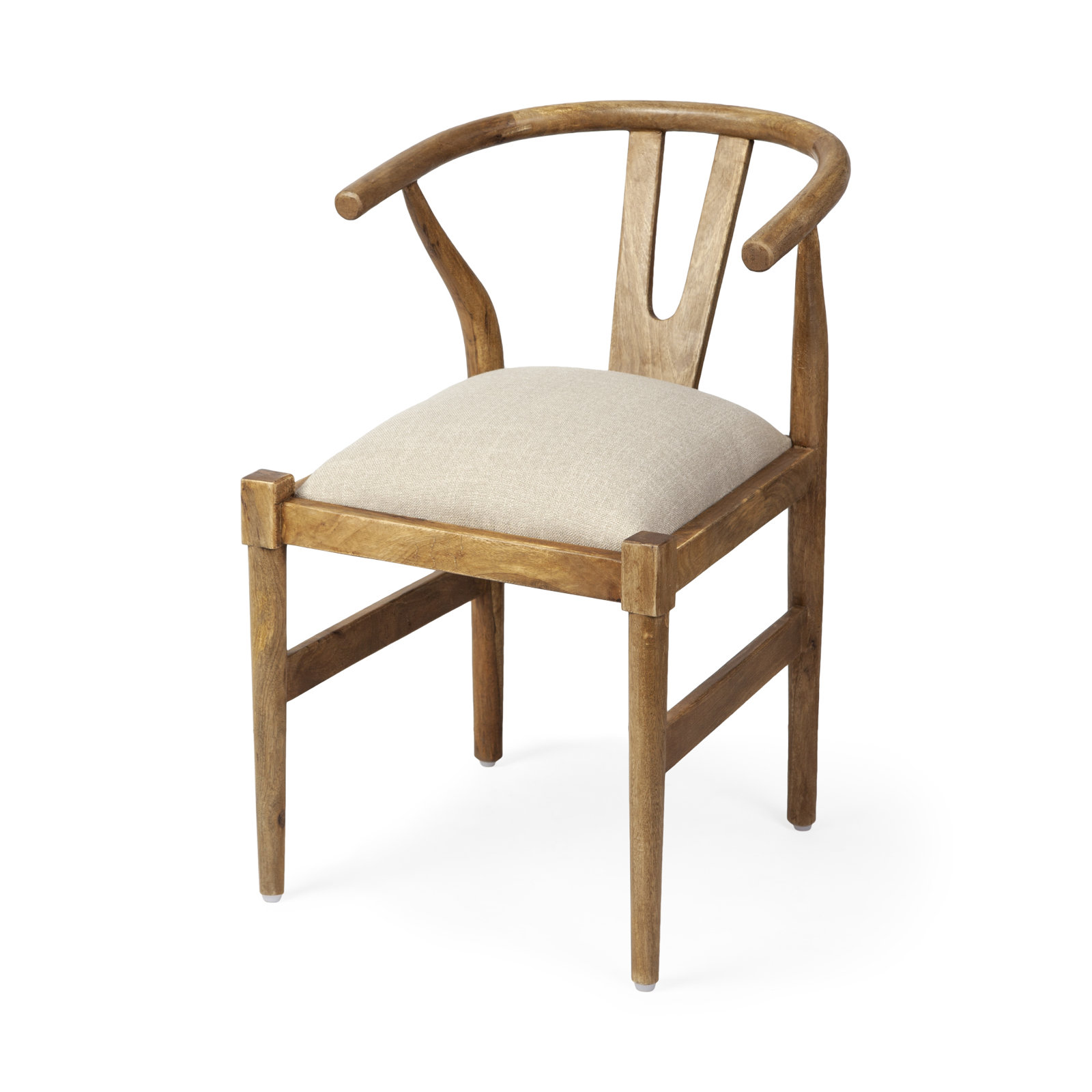 Farringdon Cotton Side Chair in Brown, Natural, Light Brown