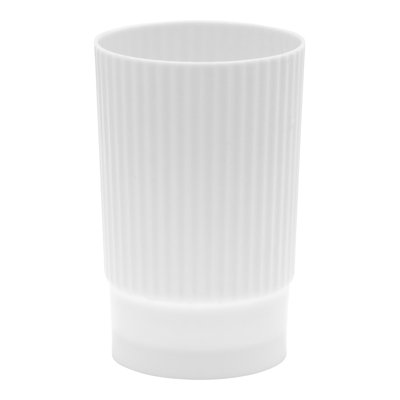 Restaurantware-4.3 Ounce Dessert Cups, 100 Disposable Mini Appetizer Cups - Ribbed, Toque Hat Design, White Plastic Parfait Cup, Serve Appetizers, Snacks, Or Desserts