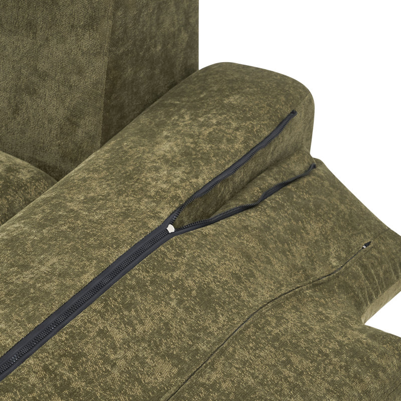 Canapé modulaire 104 po Cloud avec coussin de siège à 3 couches, canapé en L avec repose-pieds