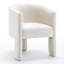 Fauteuil demi-tonneau en velours-63663237