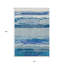 Tapis d'extérieur lavable abstrait bleu 10 pi x 14 pi