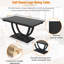 Ensemble de table de salle à manger en bois 6 pièces, ensemble de table de cuisine avec un banc et 4 chaises-130914697-130914701-130914700
