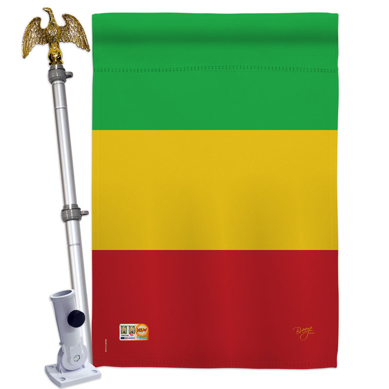 Double Sided 40'' H x 28'' W Polyester Flag Set