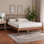 Lit plateforme grand noyer brun avec tête de lit Chester Chester Baxton Studio Maeron