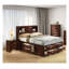 Ensemble de chambre à coucher contemporaine très grand avec bibliothèque tête de lit et 2 tables de chevet Eastern