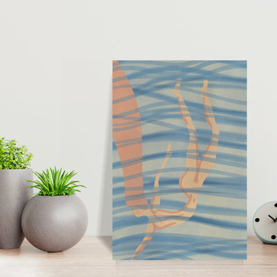 «Underwater Nude Swimmer Abstract Peaceful Serene Ocean», art mural