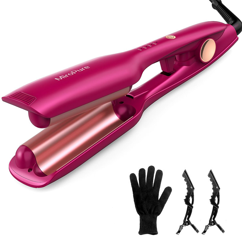 Hair Waver Barrel Curling Iron 1 Inch Ptc Heater Auto Shut-off Adjustable Easy Shap Long Lasting Heat 320? - 430 ? Dual Voltage