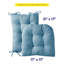 Coussin de chaise berçante Coussin de chaise berçante haut de gamme confortable et épais à dossier haut Coussin de siège antidérapant 2 pièces de haut et de bas avec attaches, couleur bleu sarcelle-1696355620