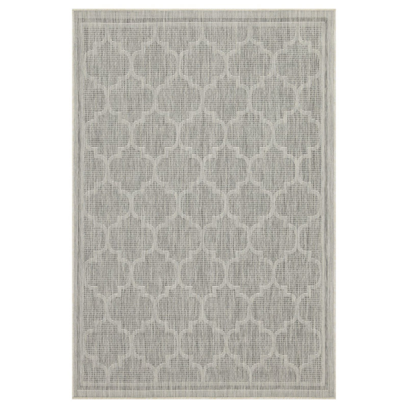 Tapis argenté intérieur / extérieur Sunshine, Tapis de couloir 2 pi 7 po x 7 pi 3 po