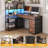 Reversible L-Shaped Corner Gaming Desk with 6 Fabric Drawers, Storage Shelves, Built-in Power Outlets and APP Control RGB LED Lights for Home Office-505729212