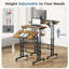 Table d'ordinateur portable mobile à hauteur réglable avec plateau inclinable-1357880483