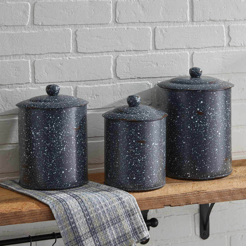 Metal Canister - Set of 3, Blue