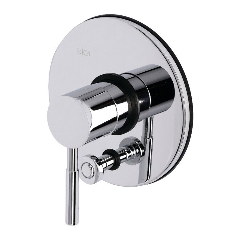 Kingston Brass Concord Single-Handle Pressure Balanced Shower Valve and Trim Set with Diverter - Valve Included, Silver