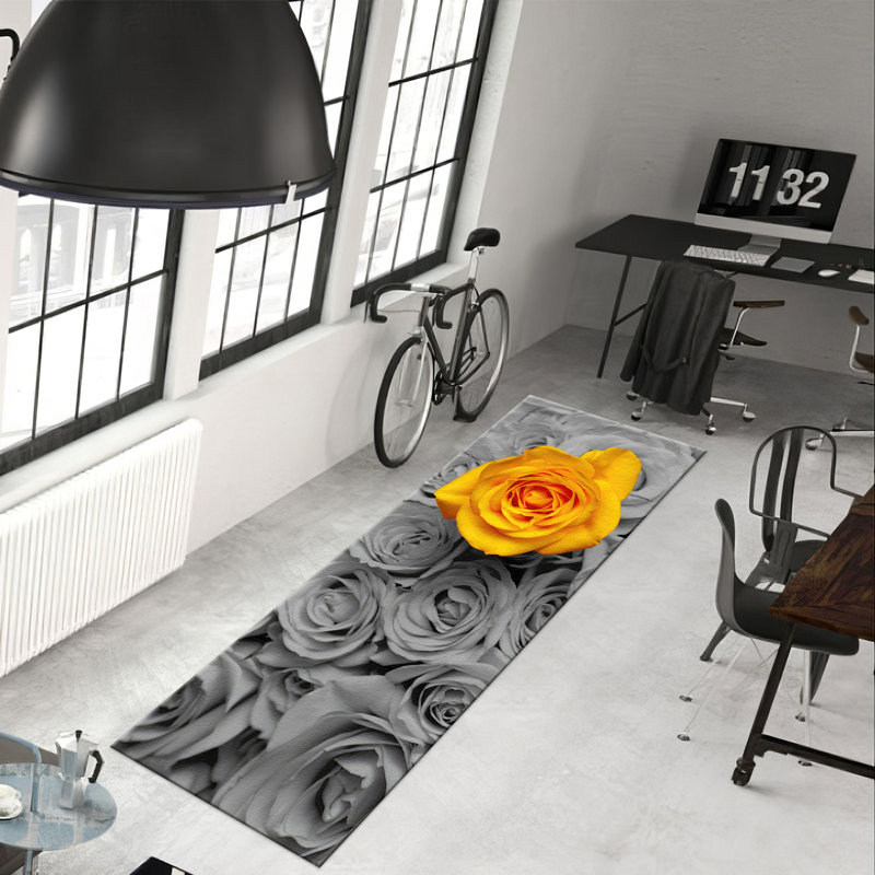 Modern Abstract Designed With Pile Soft Printed Rug Featuring Geometric Shapes and Intricate Patterns for a Stylish Indoor Decor Accent Piece