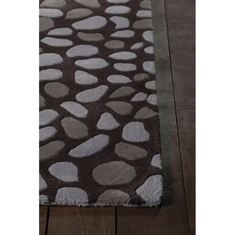 Inhabit Designer Charcoal Area Rug, 5' x 7'6"