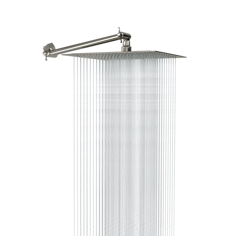 Rain Shower Head With Shower Arm  (10 Inch Square)