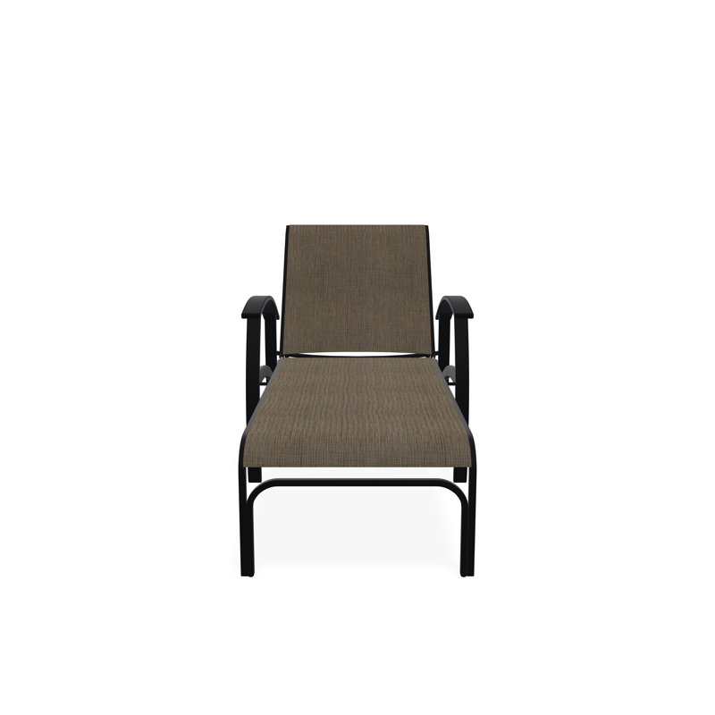 Chaise longue à quatre positions avec accoudoirs Belle Isle, Gris anthracite, Noir