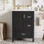 Meuble-lavabo moderne avec lavabo en céramique, porte à fermeture douce, tablette de porte double couche et 3 tiroirs-944290314