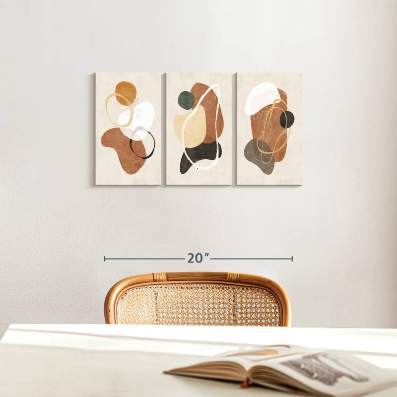 Impression sur toile brune, H 12 po x l 26 po x P 1 po