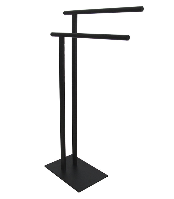Kingston Brass Edenscape Freestanding Dual Towel Rack, Matte Black