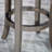 30" Bar Stool, Weathered Gray Finish, French Gray Leather Seat-557231698