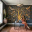 Art mural égyptien représentant l'arbre de vie, les oiseaux sacrés et les hiéroglyphes anciens-529852379-529852389