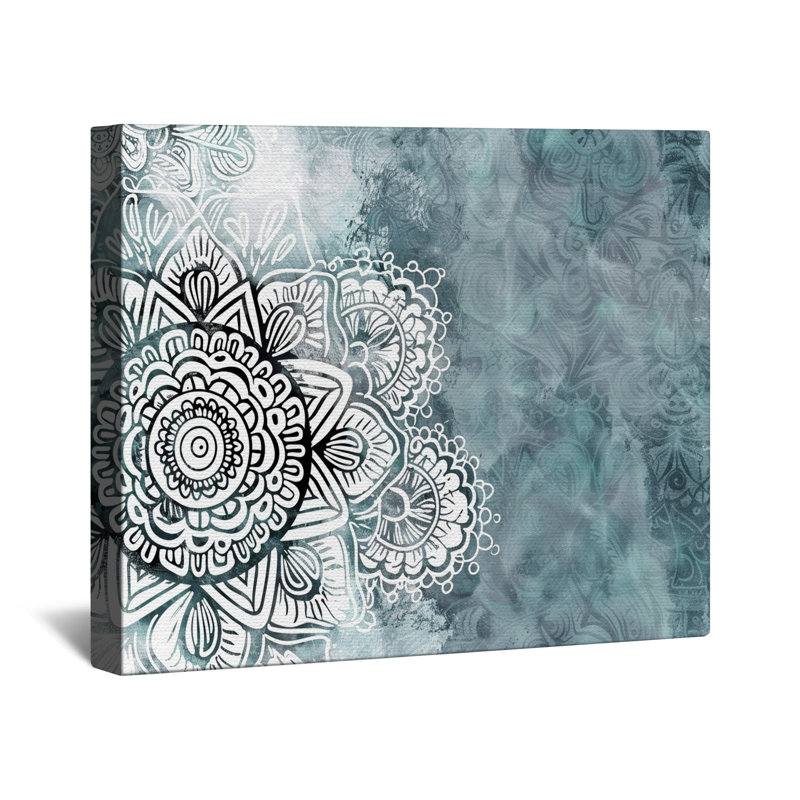 Toile tendue complexe Mandala, 16 po x 16 po