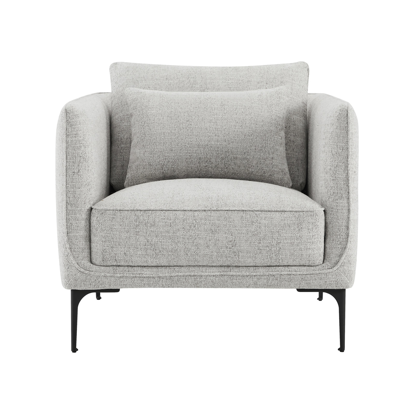 Rae Upholstered Armchair, Gray Heathered