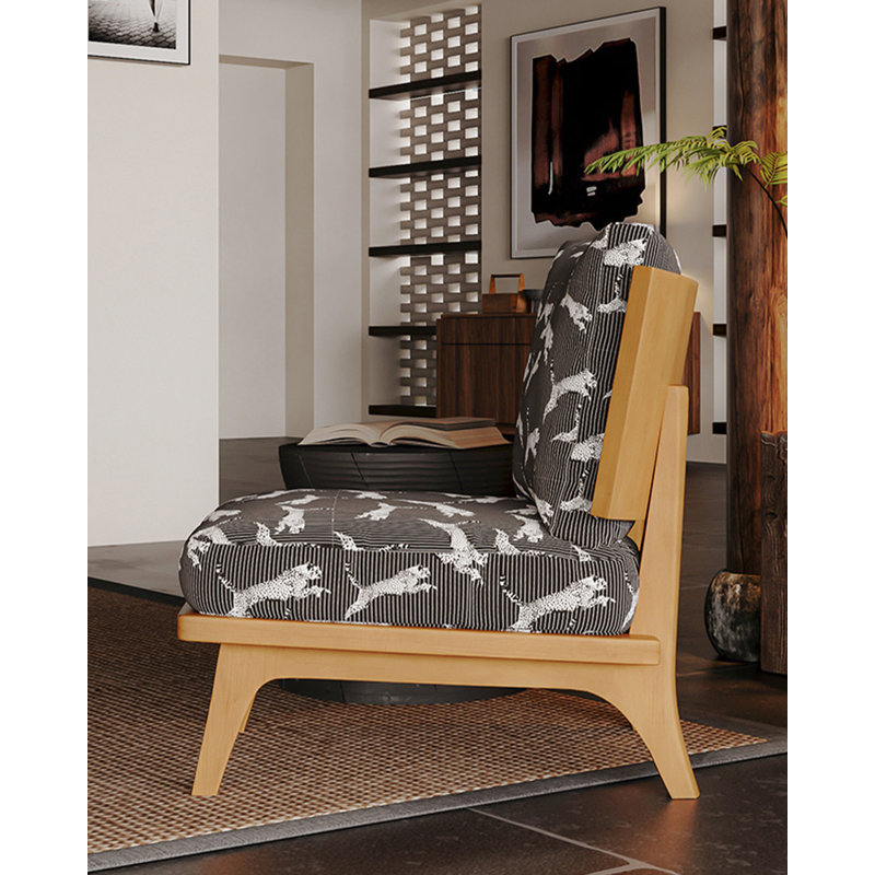 Fauteuil en bois massif de style français rétro