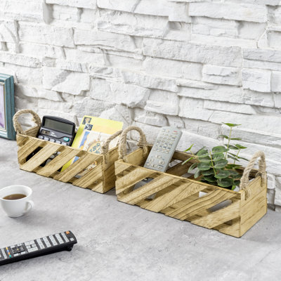 Solid Wood Decorative Basket