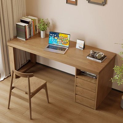 Modern and Simple solid wood Study desk with Drawers