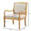 Chaise d'appoint rembourrée avec structure en bois d'hévéa, fauteuil avec pieds tournés-1603073685