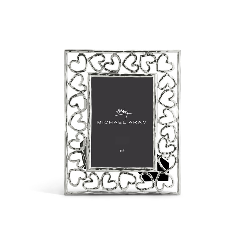 Heart Frame, 4" x 6", Silver