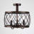 Hardoby 15.7 " Trellis Cage Semi Flush Mount Ceiling Light (Oil bronze)